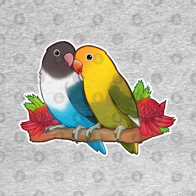 Cute Lovebirds by merue